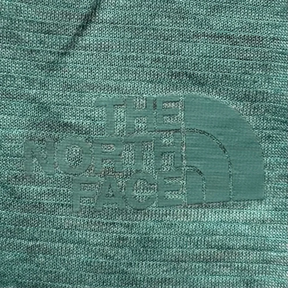 The North Face Women's V Neck Short Sleeve FlashDry‎ T Shirt Teal Green Size L - Picture 4 of 10